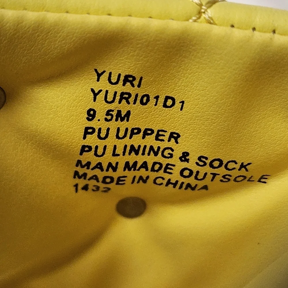Steven New York  Yuri Yellow Studded Slide Sandals